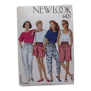 New Look 6425 Pattern Pants Trousers Shorts Sz 8-18 Vintage New‎